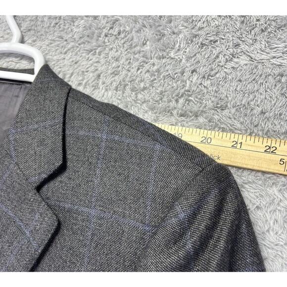 Ermenegildo Zegna Pure Cashmere Mens Blazer 46R 3 Button Sportscoat Gray Blue - Picture 8 of 11